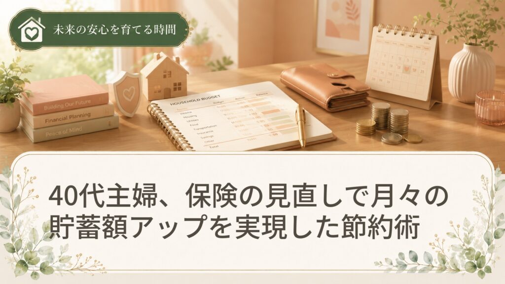 40代主婦、保険の見直しで月々の貯蓄額アップを実現した節約術