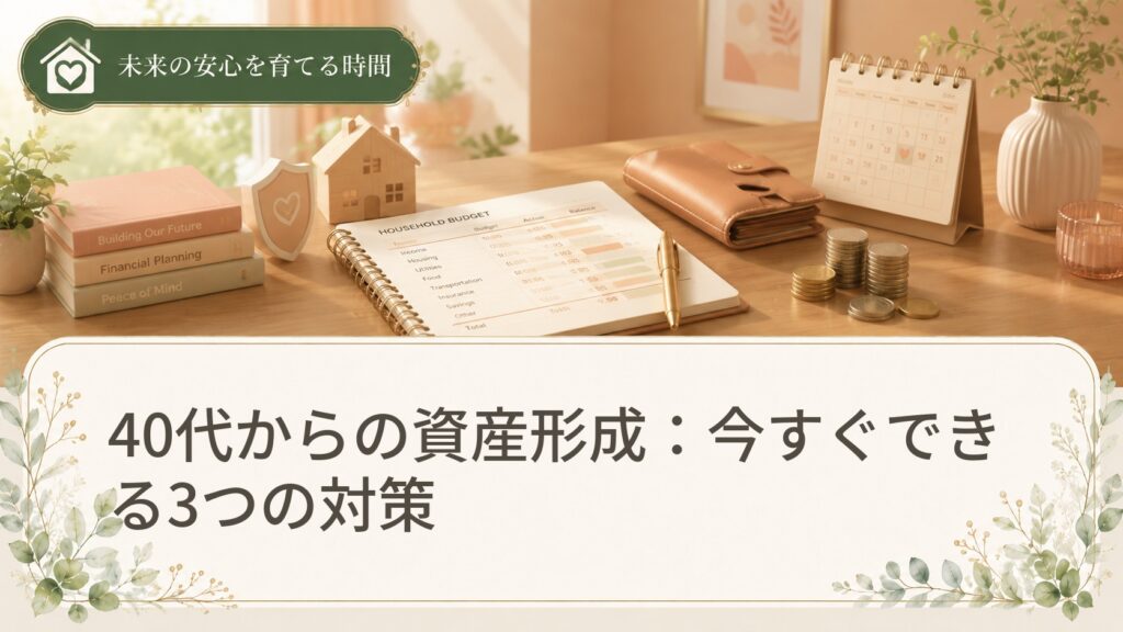 40代からの資産形成：今すぐできる3つの対策
