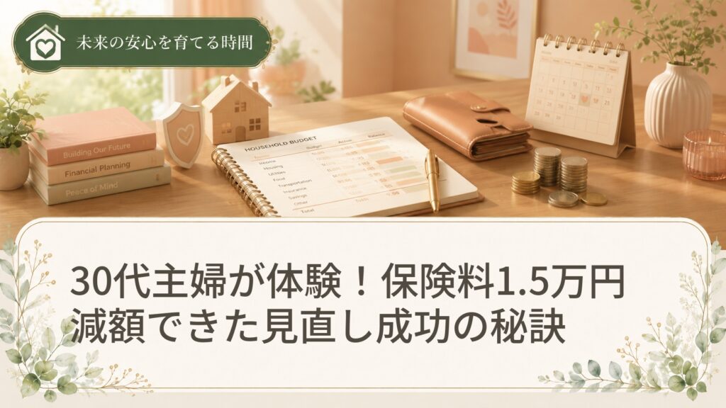 30代主婦が体験！保険料1.5万円減額できた見直し成功の秘訣