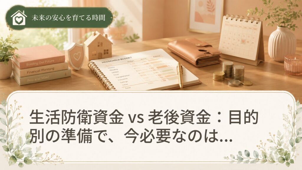生活防衛資金 vs 老後資金：目的別の準備で、今必要なのはどちら？