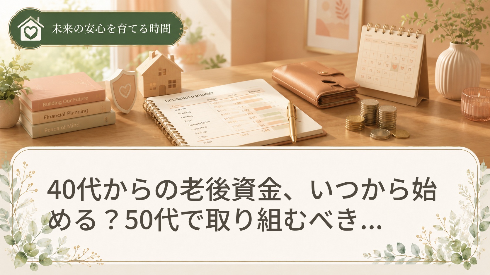 40代からの老後資金、いつから始める？50代で取り組むべき3つのポイント