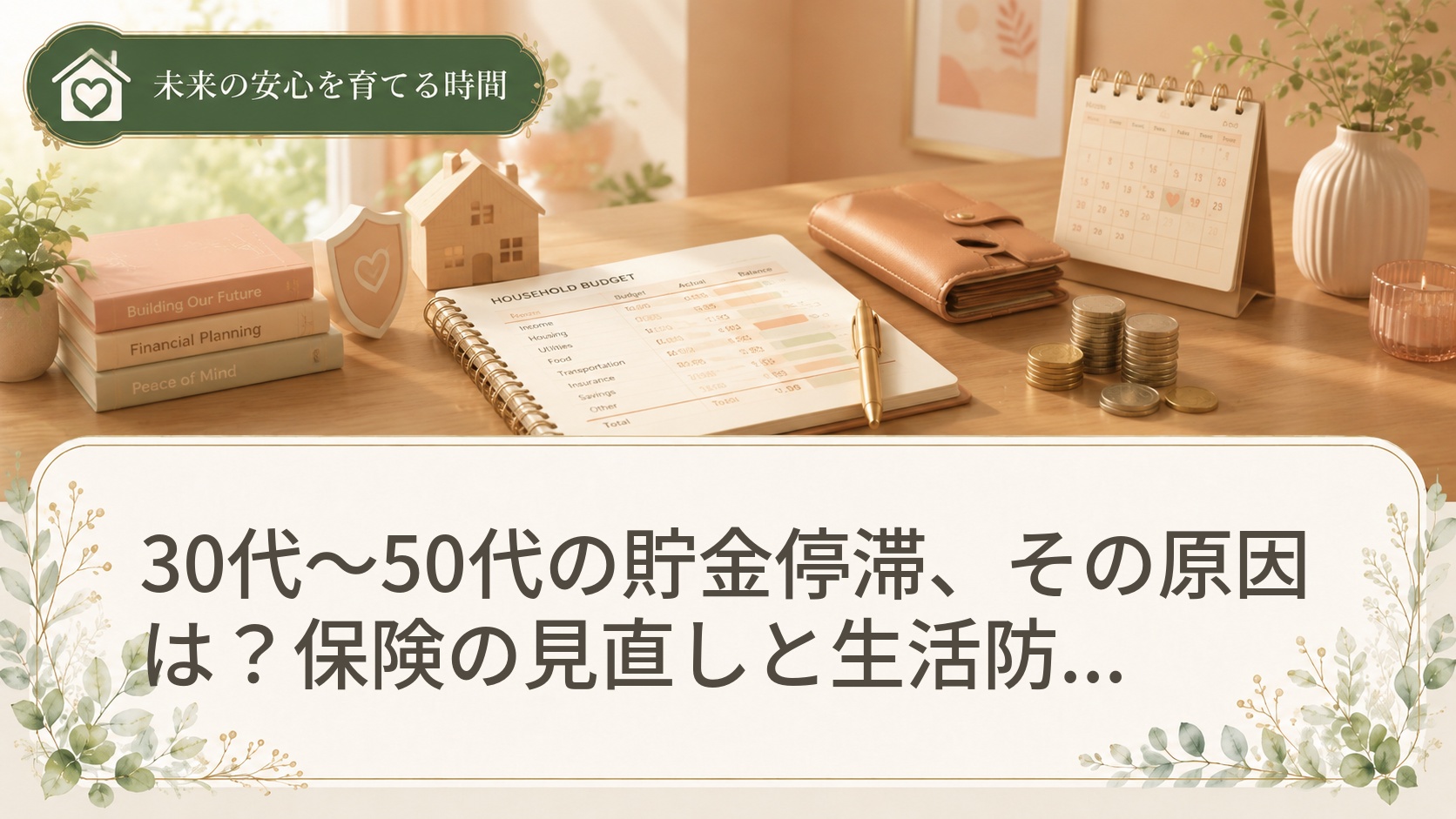 30代～50代の貯金停滞、その原因は？保険の見直しと生活防衛資金の確保で未来を守る