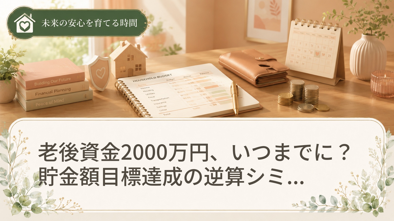 老後資金2000万円、いつまでに？貯金額目標達成の逆算シミュレーション