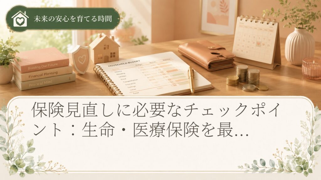保険見直しに必要なチェックポイント：生命・医療保険を最適化する